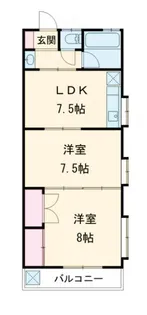 サンクススタジオ鉾田【2階】の間取り
