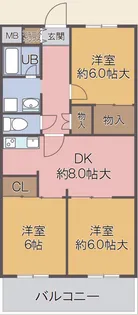 おりおのサニーハイツ【1階】の間取り