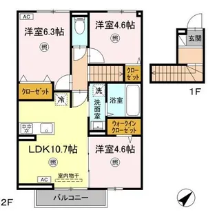 ファミールSHOWIV【2階】の間取り