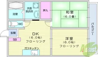 クレストハイツ【2階】の間取り