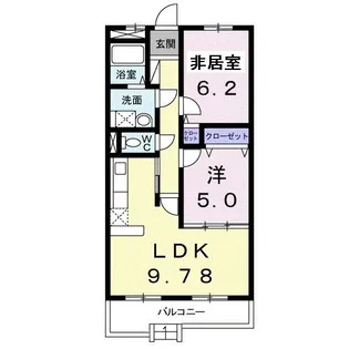 1LDKの間取り画像