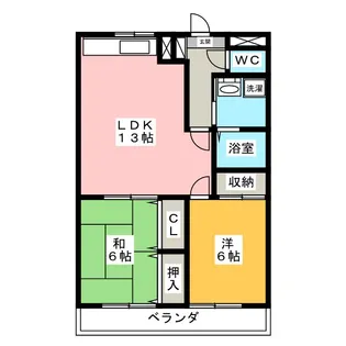 エバグリーン【1階】の間取り