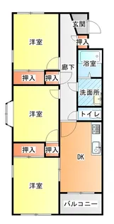 香川県三豊市三野町下高瀬【マンション】の間取り