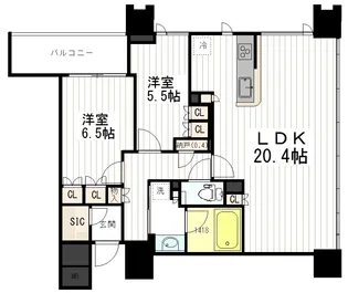 シティタワー仙台一番町レジデンス【5階】の間取り