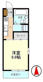 北岳 B棟【1階】の間取り