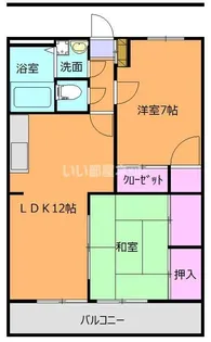 埼玉県熊谷市拾六間【マンション】の間取り