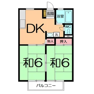 サンシティB棟【2階】の間取り