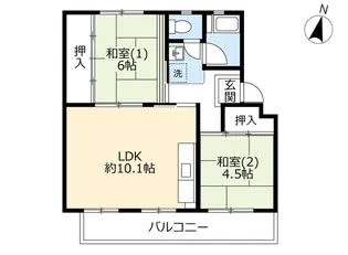 UR寝屋川【3階】の間取り