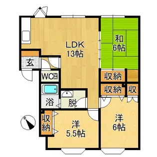 ハイツR&Y【1階】の間取り
