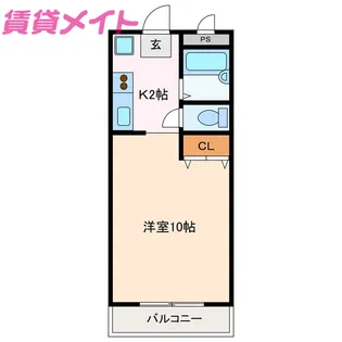 サンパーク鈴鹿【1階】の間取り