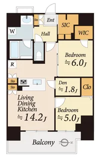 ラグゼナ八王子寺町【13階】の間取り
