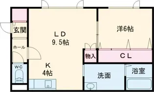 ツインクル新町【2階】の間取り