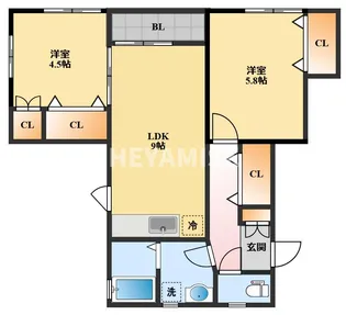 パークサイドIII【1階】の間取り