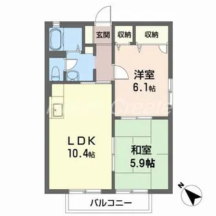 サンカーサ矢三【1階】の間取り