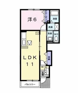 ソレアードII【1階】の間取り