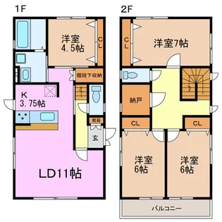 愛知県名古屋市名東区猪高台1【一戸建】の間取り