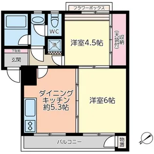 日南マンションA棟【3階】の間取り