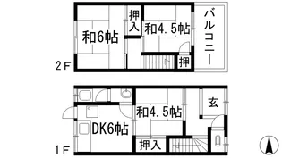 大阪府池田市神田3【一戸建】の間取り
