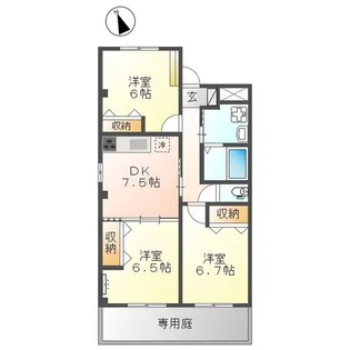 熊本県熊本市中央区壺川2【アパート】の間取り