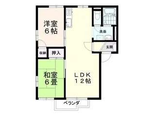 天神ハイツA棟【2階】の間取り