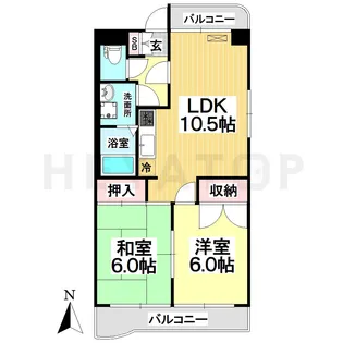 愛知県名古屋市熱田区四番2【マンション】の間取り