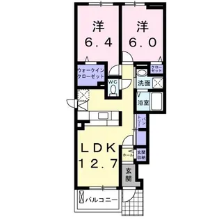 ウイング・コートII【1階】の間取り