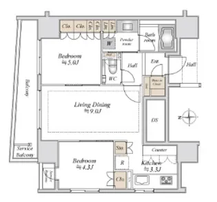 東京都千代田区神田和泉町【マンション】の間取り