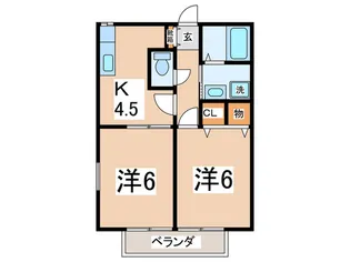 大磯シ-サイドコ-ポB【1階】の間取り
