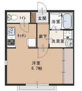 カーサテルセーロ【2階】の間取り
