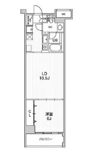 六本木デュープレックスエムズ【4階】の間取り