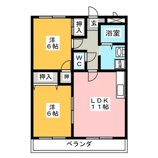 コンフォールカルチェ【2階】の間取り