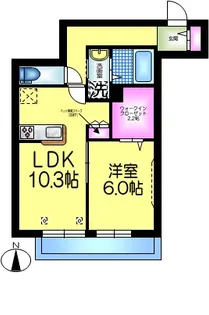 アニマルメゾン弁天【1階】の間取り