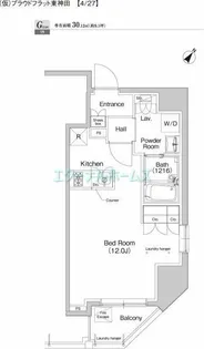 東京都千代田区東神田1【マンション】の間取り