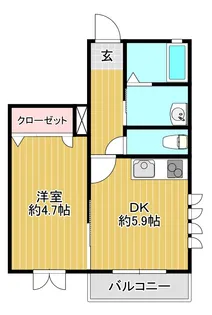 兵庫県三田市下井沢【アパート】の間取り