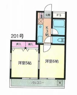ボナール南台【2階】の間取り