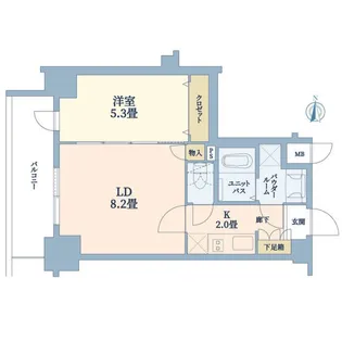 プレサンス京都四条烏丸響【4階】の間取り