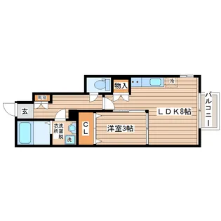 フォレスタヒルズB棟【1階】の間取り