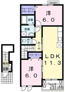 埼玉県川越市大字渋井【アパート】の間取り