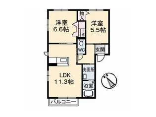 マイネル中野B棟【2階】の間取り