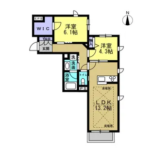 グランディール【1階】の間取り