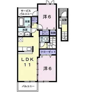 福島県相馬市北小泉字大山先【アパート】の間取り