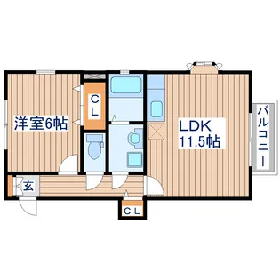 エスト・ハナセン【2階】の間取り