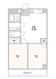 高ヶ坂ハイツ【2階】の間取り
