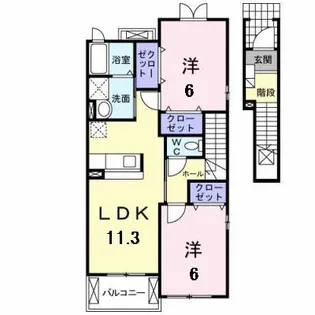 ヴィラフォンスII【1階】の間取り