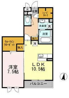 神奈川県藤沢市菖蒲沢【アパート】の間取り