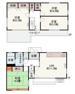 宮城県仙台市青葉区子平町【一戸建】の間取り