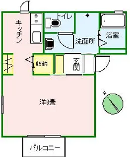 メゾンKURA【1階】の間取り