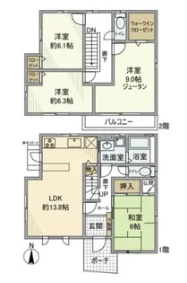 東京都世田谷区松原5【一戸建】の間取り