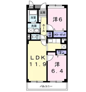 アプリコーゼ【1階】の間取り
