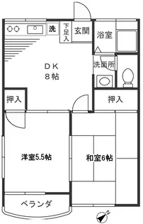 クリスタルハイツ【2階】の間取り